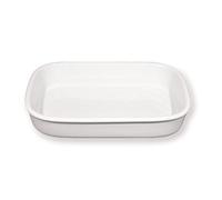 Saturnia Pirofila Rettangolare Porcellana Bianca Serie etrusca (36x26cm h.6cm)