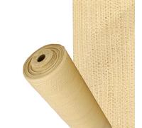 SATURNIA Rete Ombra Rotolo 1,5 x 50 Metri, Riduce Le Radiazioni, Protezione Giardino e Terrazza, Regola Temperatura, Beige