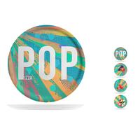 SATURNIA Set 4 Piatti Pizza Pop In Porcellana Cm 31