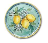 Set 6 Piatti da Tavola Pizza in Porcellana Napoli Lemon 33 cm