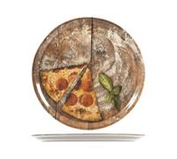 SATURNIA Slice Confezione 6 Piatti Pizza, Porcellana, Assortito, 33 Cm