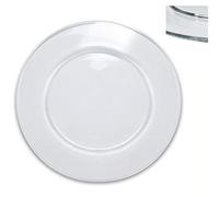 Sottopiatto Vetro Trasparente 32cm con Decoro (Rialto)