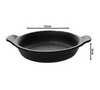 Saturnia TEGAMINO 2 Manici CM.15 in Porcellana Nera Vulcania