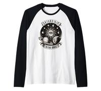 Saturno in Rabbia Retro, Stile Astrologico Mistico Weirdcore Maglia con Maniche Raglan