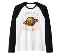Saturno in Rabbia Retro, Stile Astrologico Mistico Weirdcore Maglia con Maniche Raglan