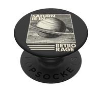 Saturno in Rabbia Retro, Stile Astrologico Mistico Weirdcore PopSockets PopGrip Adesivo