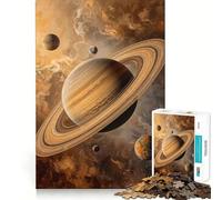 Saturno nella Deriva Cosmica Puzzle per Ragazzi 1000 Pezzi Rafforza la Memoria Rilassa Passatempo Qualità Bordo Regalo Festivo (50x75cm)