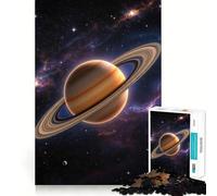 Saturno nello spazio, puzzle da 1000 pezzi per adulti, gioco per allenare la mente, divertimento per tutta la famiglia, taglio di precisione, regalo adorabile (38x26cm)