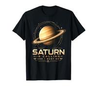 Saturno Sta chiamando e Devo Andare Planet Lover Astronomia Maglietta