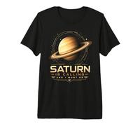 Saturno Sta chiamando e Devo Andare Planet Lover Astronomia Maglietta Premium