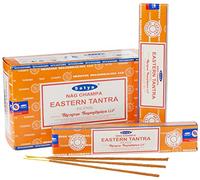 Satya RÄUCHERTÄBCHEN Eastern Tantra 15 G. X 12 Packungen = 180 G. Bastoncini di incenso, Legno di Sandalo, Nero
