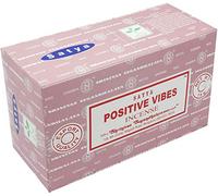 Satya - Bastoncini di incenso positivi Vibes, confezione da 180 g, confezione da 15 g