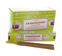 Satya Frankincense Incense Satya Sai Baba Nag Champa - Scatola di bastoncini di incenso al franchincenso, confezione da 12 (15 grammi ciascuno)