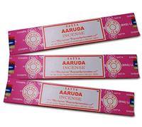 Satya - Incenso aromatico AARUDA naturale, per aromaterapia, 3 confezioni da 15 g, lunga durata