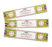 Satya Nag Champa - Bastoncini di incenso 100% naturali, motivo: albero della vita, 3 confezioni, fatti a mano, utilizzati per alleviare lo stress, decorazioni spirituali, sbavature e meditazione