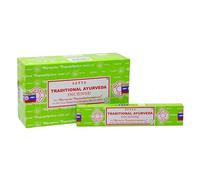 Satya Nag Champa - Bastoncini di incenso tradizionali Ayurveda, 100% naturali, 12 confezioni, fatti a mano, utilizzati per alleviare lo stress, decorazioni spirituali, sbavature e meditazione