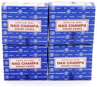 Satya Nag Champa - Coni di incenso, 12 coni x 4 confezioni
