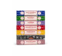 Satya Nag Champa Incense Gift Set, Super Hit, Dragon's Blood, Sandalwood, Patchouli, Lavender, Positive Vibes, 15 g