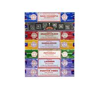 Satya Nag Champa Incense Gift Set, Super Hit, Dragon's Blood, Sandalwood, Patchouli, Lavender, Positive Vibes, 15 g