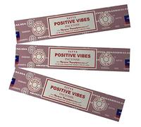 Satya Nag Champa Incense Sticks - Positive Vibes - Pack of 3 (15 Gram Each)