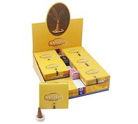Satya Nag Champa - Incenso in coni, aroma al sandalo, 12 pezzi