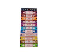 Satya Set di incenso 12 x 15 grammi include: Nag, Super Hit, Oodh, Positive Vibes, Namaste, Champa, Oppi, Reiki, Spiritual Healing, Karma, Ayurveda tradizionale e meditazione, legno
