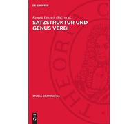 Satzstruktur Und Genus Verbi (Copertina rigida) Studia Grammatica