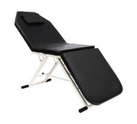 SAUADY Sedia da spa portatile, pieghevole, per il trattamento, trasfusione di sangue, massaggi, bellezza, 182 x 60 x 61 cm, colore nero