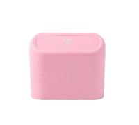 SAUANMNKTP Cestino per Auto Pattumiera con Coperchio A Prova Perdite Appendere per L'organizzazione Bidone Dell'immondizia Auto(Pink Trash Can)