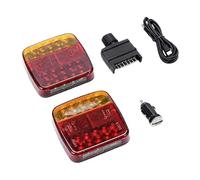 SAUANMNKTP Completo Fanale Posteriore Fanale Posteriore Rimorchio Magnetico Wireless 2 Pezzi Ricaricabile Universale Per Camion Rimorchi Camper SUV Impermeabile Fanales Posteriores Led(AU)