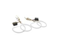 SAUANMNKTP Fari occhio d'angelo Per Mazda 3 Per Mazda3 BK 2003-2008 Cotone LED Dual Color Angel Eye Bianco Ambra Indicatore Di Direzione Anelli halo LED