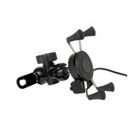 SAUANMNKTP Supporto Telefono Moto Supporto Universale Per Cellulare Da Moto Con Supporto Specchietto Retrovisore Ricarica Rapida USB Per 3,5-6,8 Pollici GPS Porta Telefono Manubrio