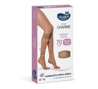 Sauber Gambaletto Open Toe 70 Denari Maglia Liscia Neutro Beige Taglia 3