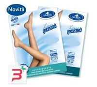 SAUBER CALZA AUTOREGGENTE 70 DENARI MAGLIA MICRORETE NEUTRO BEIGE 3 LINEA CLASSICA