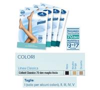 Sauber Linea Classica Collant in Maglia Liscia 70 Den Neutro Beige Taglia 4