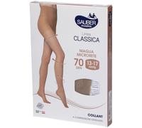 Sauber Collant 70 Denari Maglia Microrete Neutro Beige 3 Linea Classic