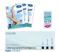 Sauber collant 70 denari super coprente maglia liscia blu 2 linea classica