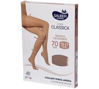 Sauber Collant Linea Classica Open Toe Maglia Microrete 70 DEN Neutro Beige Taglia 3