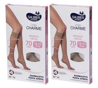 Sauber Gambaletto Open Toe 70 Denari Maglia Liscia Neutro Beige Taglia