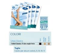 Sauber Linea Classica Collant in Maglia Liscia 70 Den Neutro Beige Taglia 4