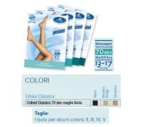 Sauber Linea Classica Collant in Maglia Liscia 70 Den Neutro Beige Taglia 5