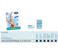 Sauber Linea Classica Collant Supercoprente Melange 70 Den Castagna Taglia 4