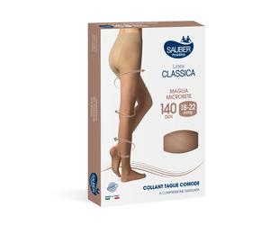Sauber Linea Classica Collant Taglia Comoda 140 Den Colore Neutro Beige Taglia 5