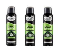 Sauber Men Deodorante Spray, Fresco e Asciutto, 150ml, Protezione 48h, 3 Pezzi