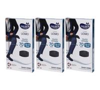 Sauber Pharma Calza Uomo Dryarn Colore Nero 70 Denari Taglia S/M 3x1 S
