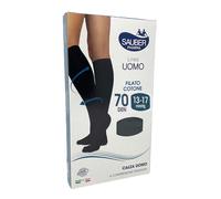 Sauber Uomo Filato Cotone Calza 70 DEN 13-17 mmHg compressione graduata colore blu taglia L/XL