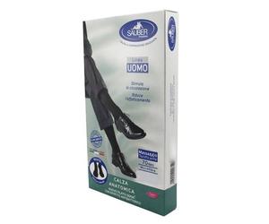 Sauber Uomo QSkin Calza 140 DEN 18-22 mmHg compressione graduata taglia Mcolore nera, 1 paio