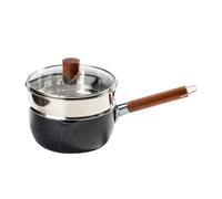 Sauce Pan - Heavy Duty with Double Side Pouring Spouts, Small Saucepan with Lid for Ceramic Stove, Electric Stove, Home Dorm Apartment Noodles Milk Buns Soups Fried Eggs