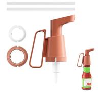 Sauce Pump Dispenser - Press Nozzle Adapters, Leakproof Condiment Bottle | Dispense Thick Sauces Effortlessly Without Messy Drips Or Counter Spills Using Our Smooth Pressing Condiment Pump Heads.