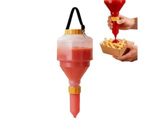 Sauce Squeeze Bottle - Detachable Leakproof Container, Kitchen Condiment Dispenser, Portable Sauce Dispenser Bottle Design, Easy Refill Material Ideal For Salad Dressing Ketchup Syrup Home Kitchen Re